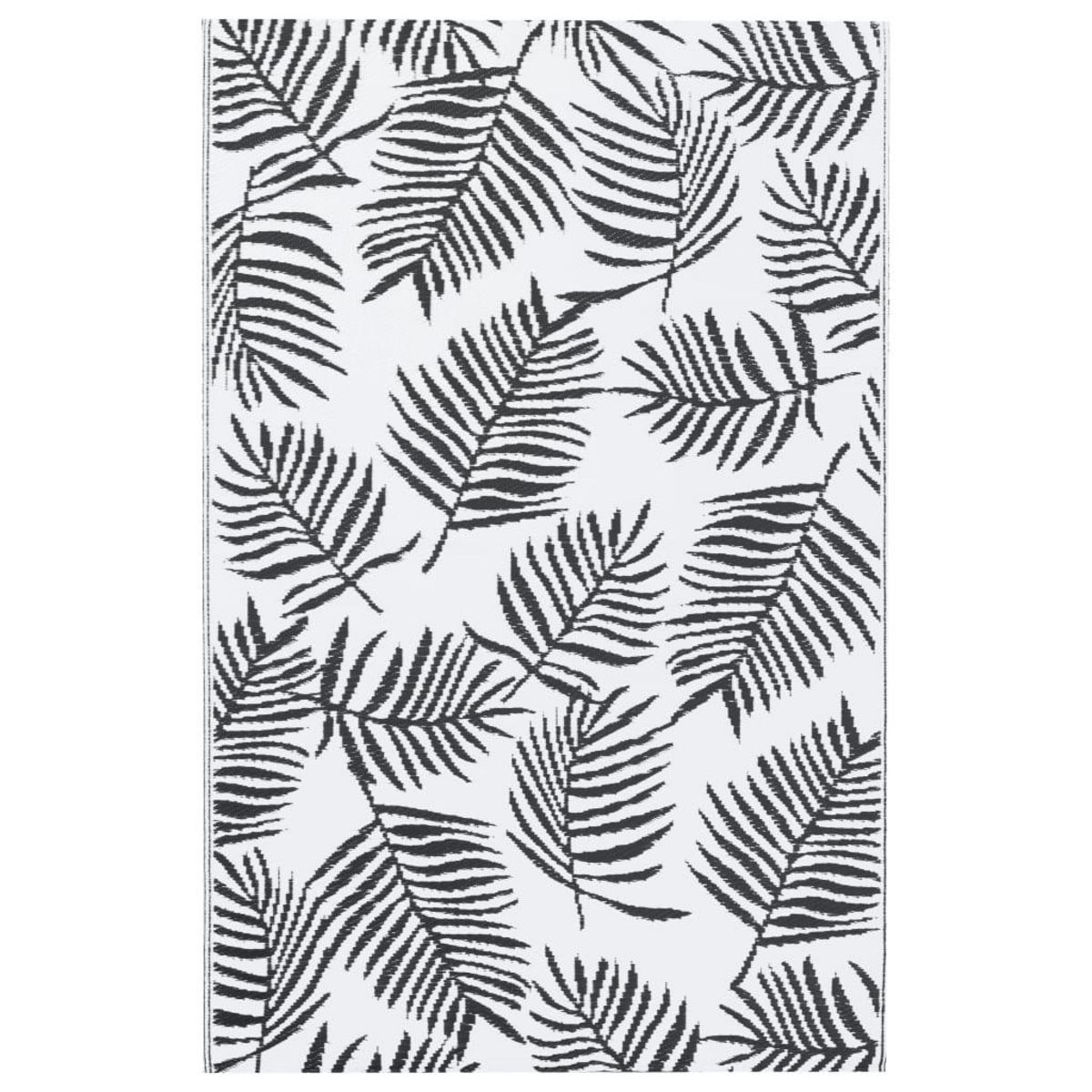 VIDAXL Tapis d'exterieur ARAKIL Blanc et noir 120x180 cm PP