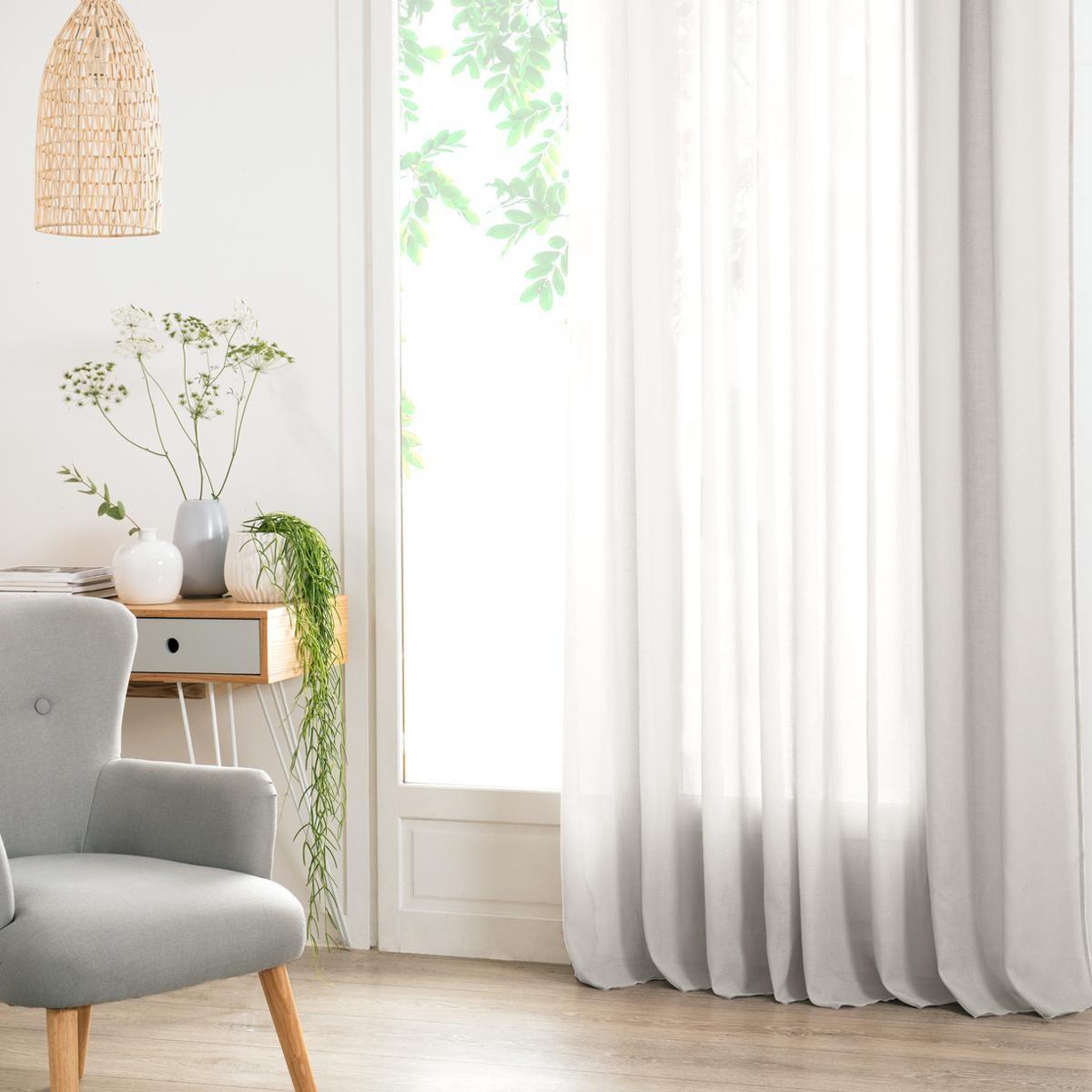 ATMOSPHERA Rideau Voilage  Ana  140x240cm Blanc