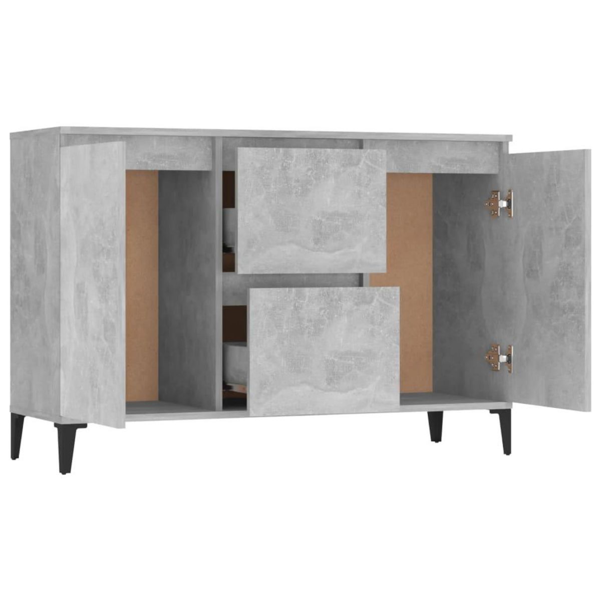 VIDAXL Buffet gris beton 104x35x70 cm bois d'ingenierie
