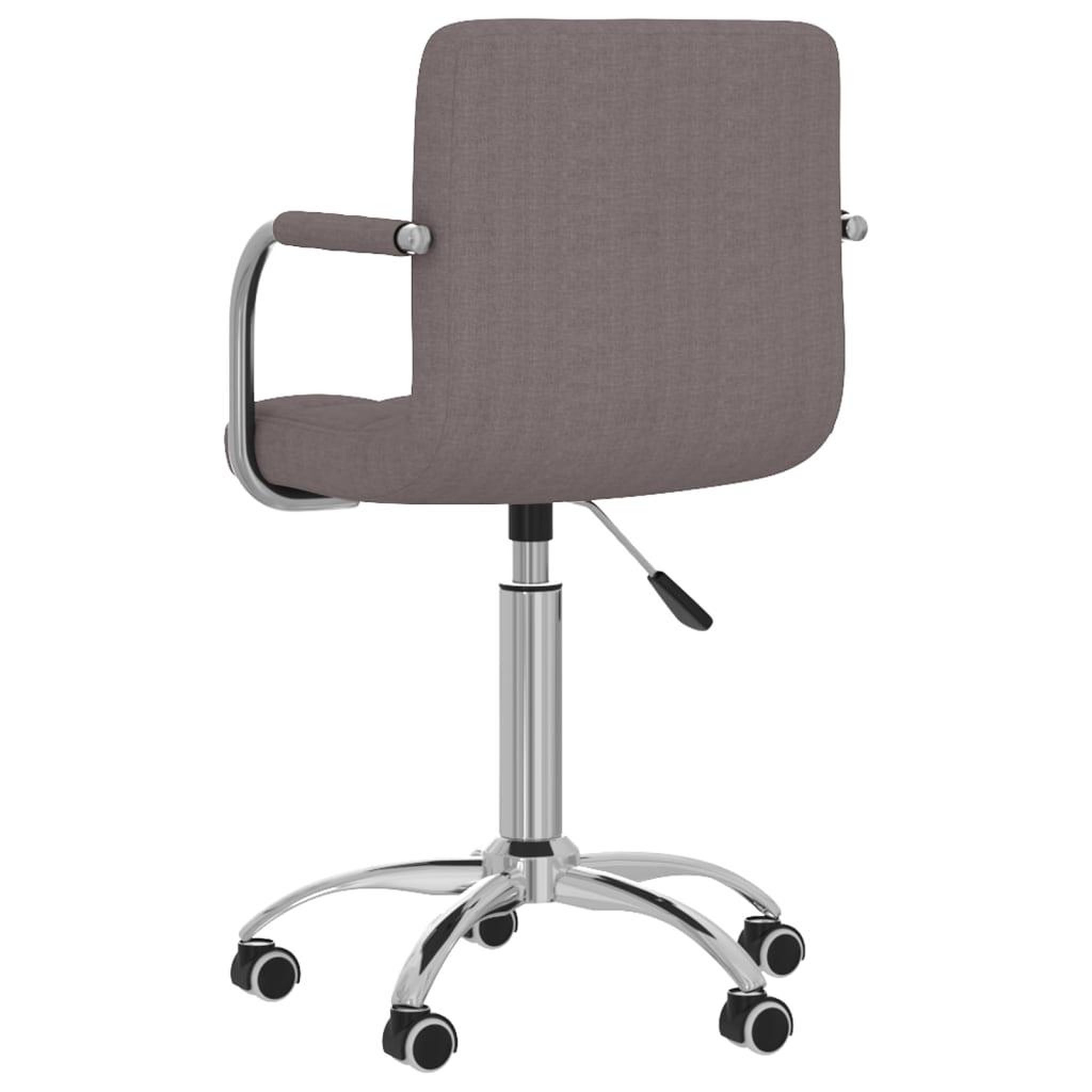 Voir la diapositive 4 : VIDAXL Chaise pivotante de salle a manger Taupe Tissu