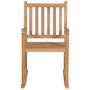 Voir la diapositive 3 : VIDAXL Chaise a bascule avec coussin rouge Bois de teck solide