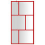 Voir la diapositive 3 : VIDAXL Paroi de douche avec verre ESG transparent rouge 115x195 cm