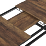 Voir la diapositive 6 : ID MARKET Table à manger extensible rectangle HAWKINS 6-10 personnes bois foncé 160-200 cm