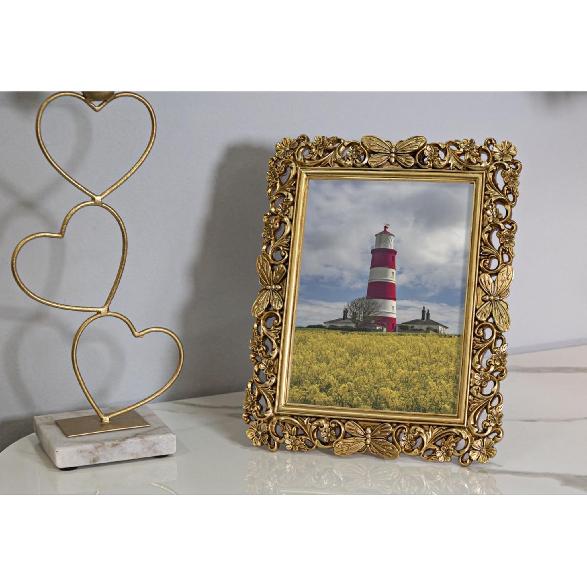Voir la diapositive 5 : Paris Prix Cadre photo papillons  classic  15x20cm or