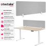Voir la diapositive 2 : tectake Cloison de bureau Noisy avec coins arrondis avec noyau en PET absorbant le bruit