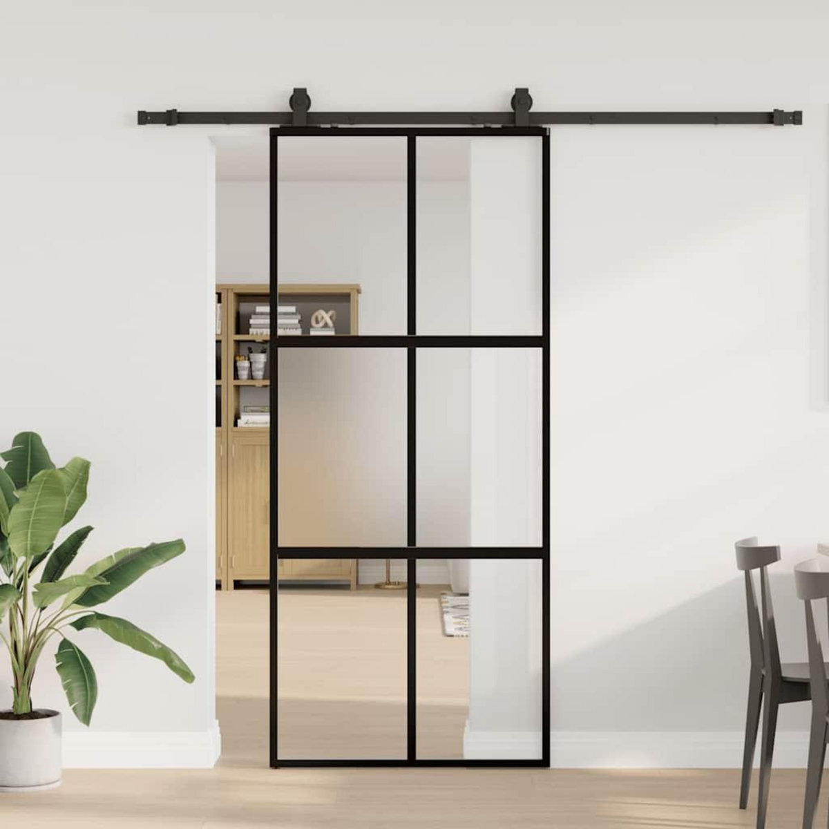 VIDAXL Porte coulissante avec kit de quincaillerie noir 90x205 cm