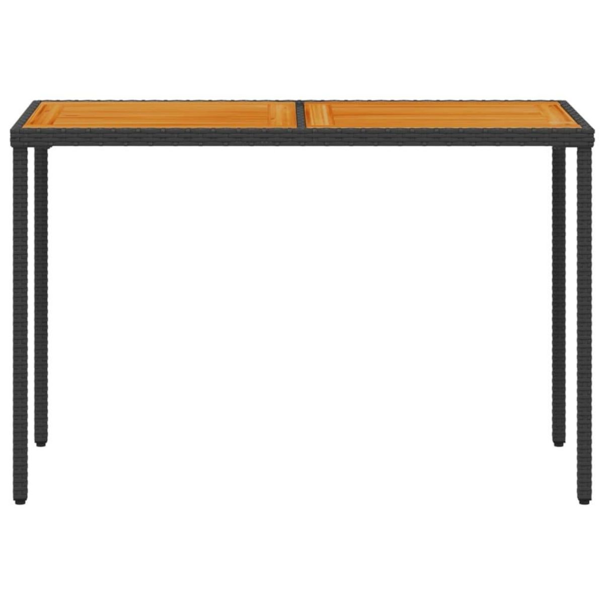 VIDAXL Table de jardin avec dessus en bois d'acacia noir 115x54x74 cm