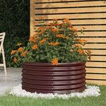 VIDAXL Jardiniere de jardin Acier enduit de poudre 80x80x36 cm Marron