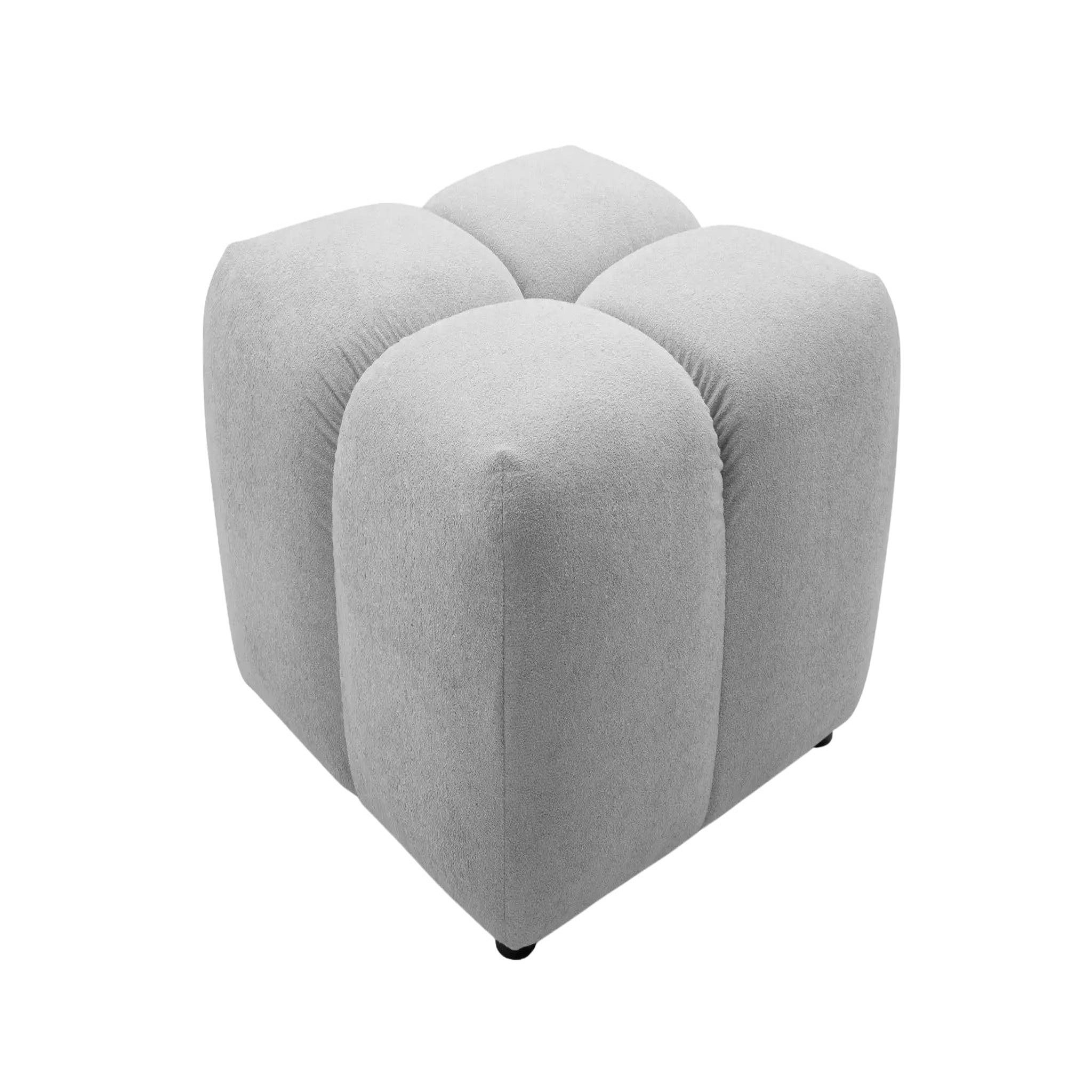 Voir la diapositive 1 : CASANOVA PARIS Maria - pouf en tissu lisse