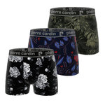 PIERRE CARDIN Lot de 3 boxers homme Flowers. Coloris disponibles : Bleu
