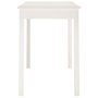 Voir la diapositive 4 : VIDAXL Table a manger Blanc 110x55x75 cm Bois massif de pin