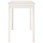 Voir la diapositive 4 : VIDAXL Table a manger Blanc 110x55x75 cm Bois massif de pin