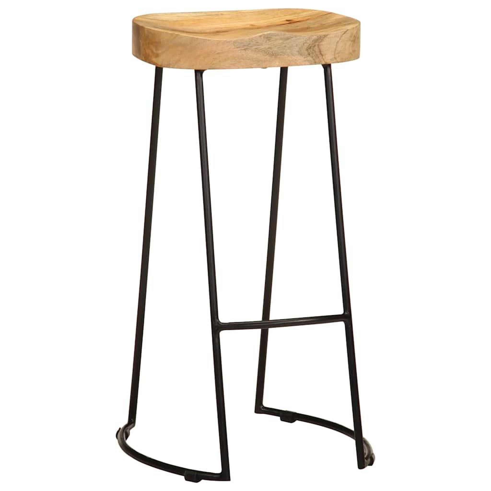 Voir la diapositive 2 : VIDAXL Tabourets de bar lot de 2 bois de manguier massif
