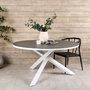 Voir la diapositive 2 : Paris Prix Table de Jardin Ronde  Copacabana  140cm Gris