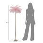 Voir la diapositive 6 : Paris Prix Lampadaire Imitation Plume  Palm  160cm Or & Rose