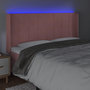 Voir la diapositive 4 : VIDAXL Tete de lit a LED Rose 203x16x118/128 cm Velours