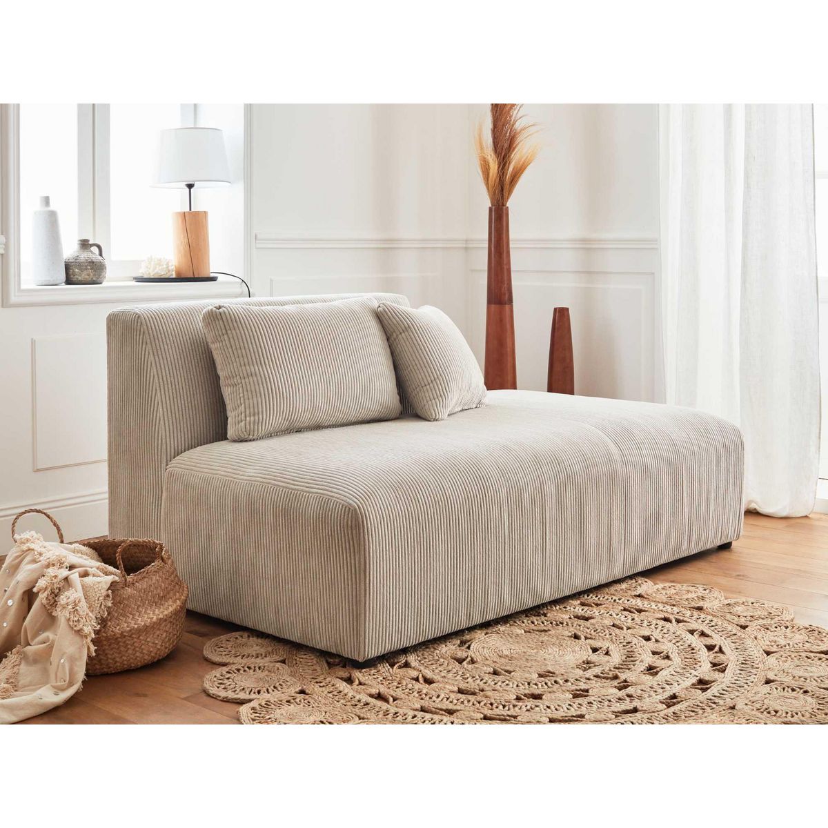 LISA DESIGN Victoire - canapé modulable d'angle gauche - 4 places - en velours côtelé