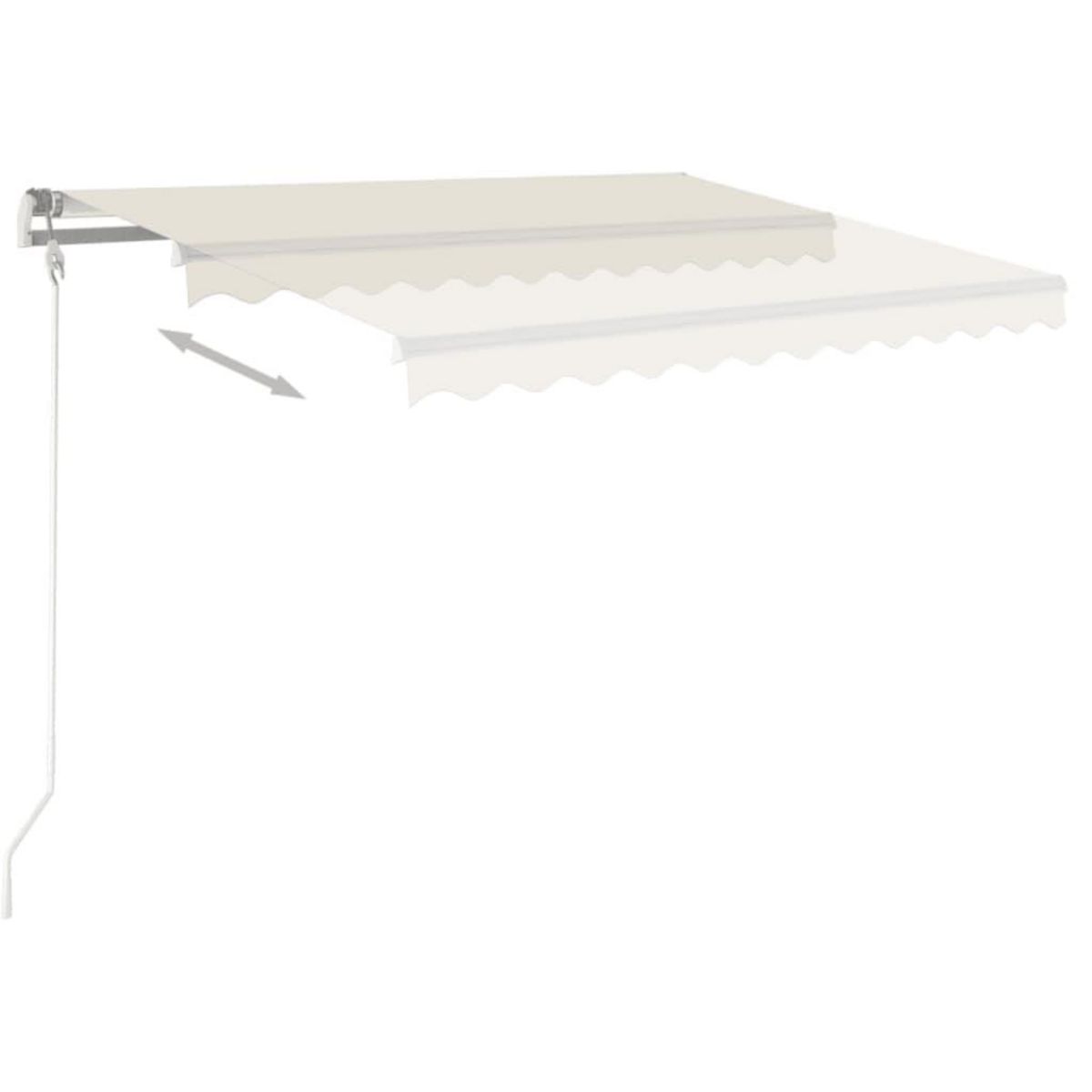 VIDAXL Auvent manuel retractable 450x350 cm Creme