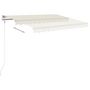 Voir la diapositive 3 : VIDAXL Auvent manuel retractable 450x350 cm Creme