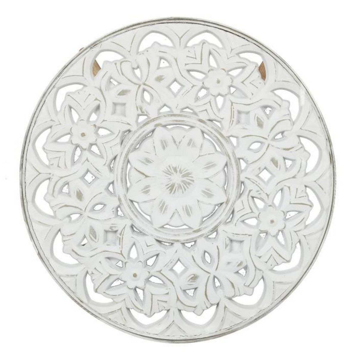 Paris Prix Table d'Appoint Design  Arabesque  50cm Blanc