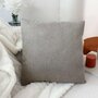 Voir la diapositive 3 : Paris Prix Coussin Déco en Velours  Lagarta  40x40cm Taupe