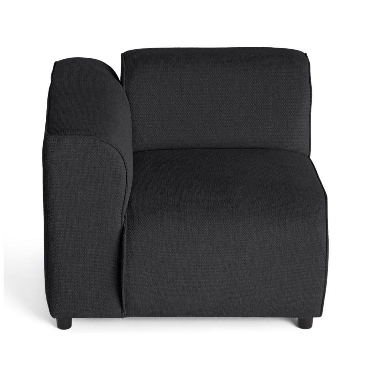 LISA DESIGN Suaro - module d'assise d'angle gauche en tissu texturé