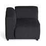 Voir la diapositive 3 : LISA DESIGN Suaro - module d'assise d'angle gauche en tissu texturé