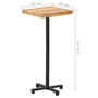 Voir la diapositive 6 : VIDAXL Table de bar Carree 50x50x110 cm Bois de manguier brut