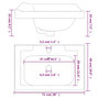 Voir la diapositive 6 : VIDAXL Evier de salle de bain blanc 71x48x23cm rectangulaire ceramique