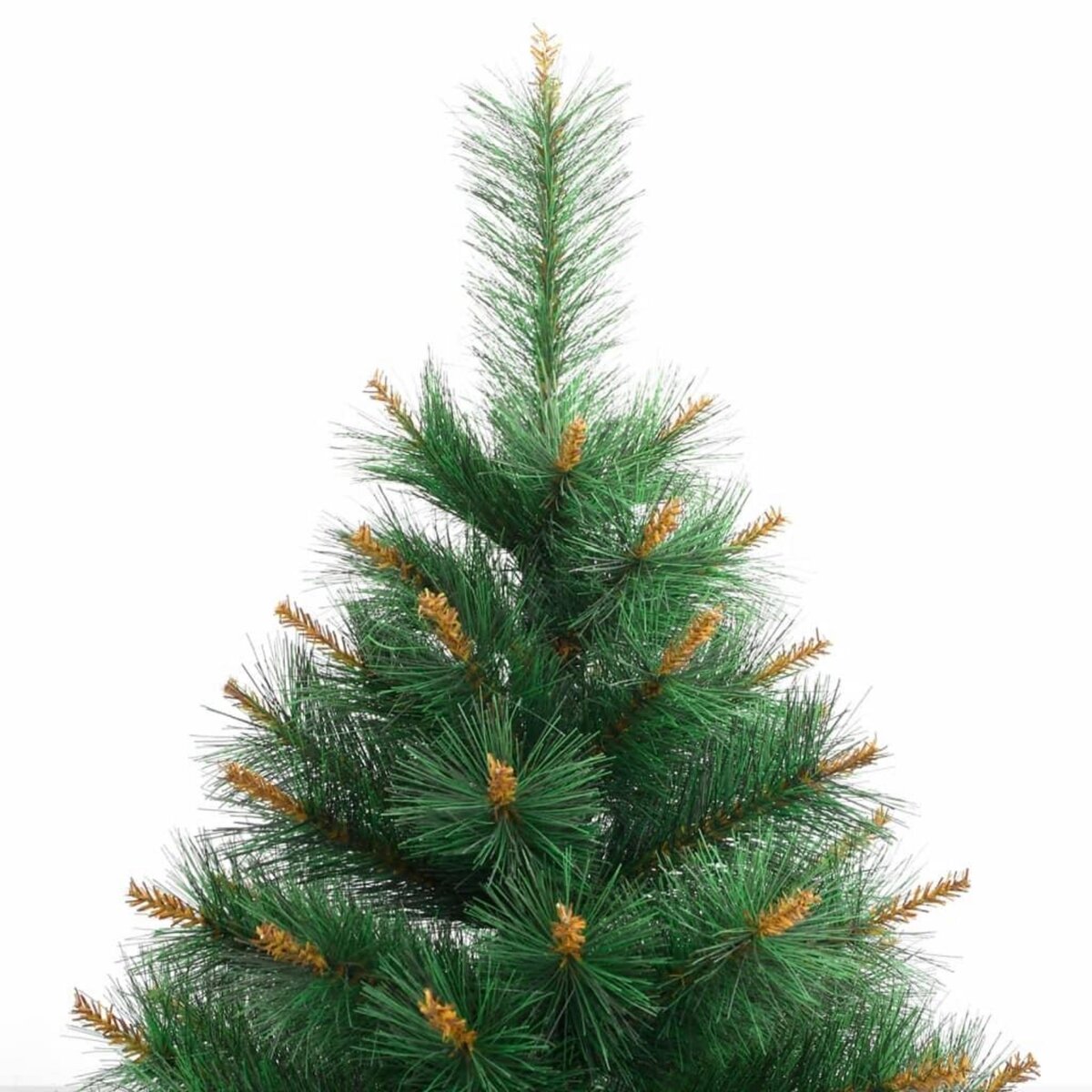 VIDAXL Sapin de Noël artificiel a charnieres avec support 210 cm