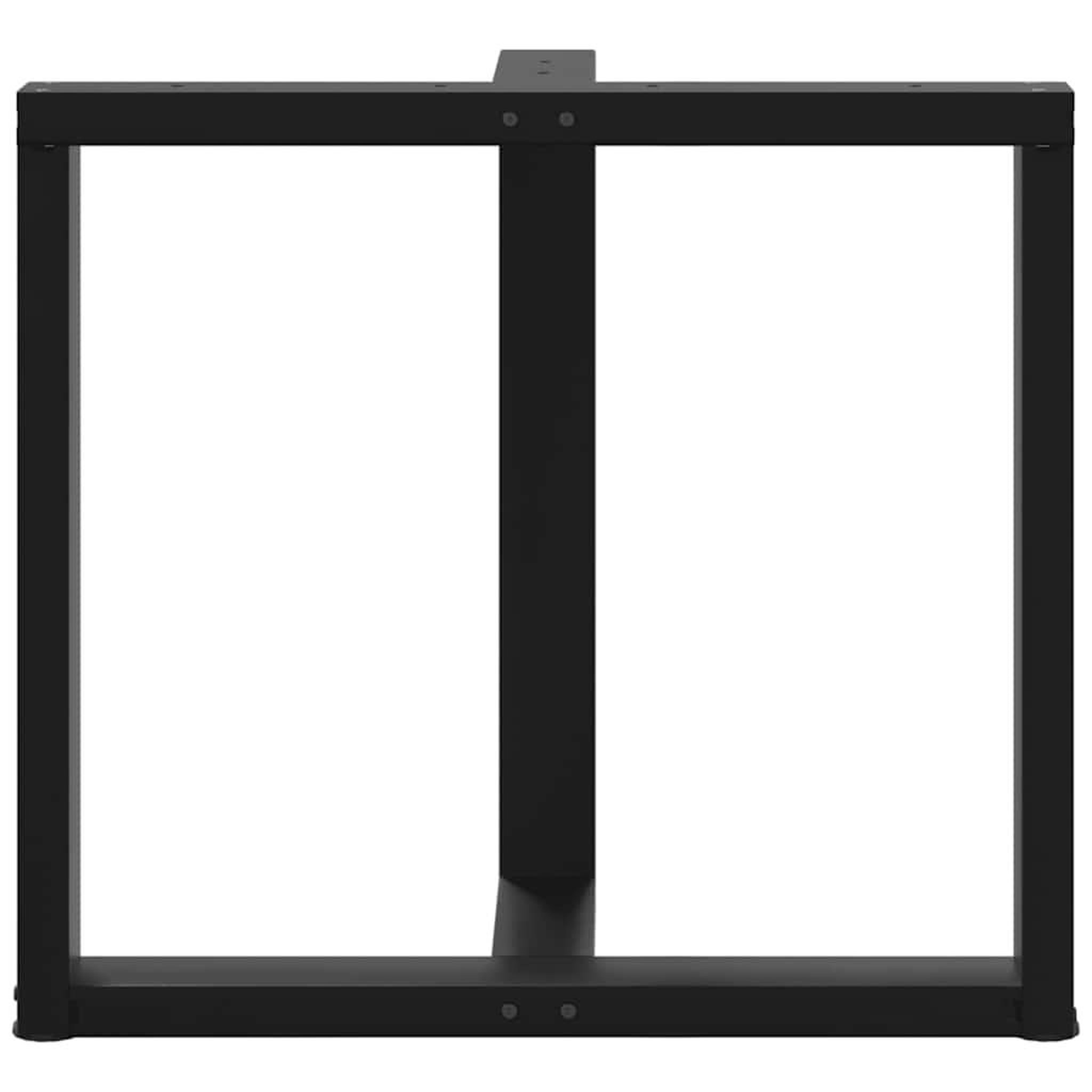 Voir la diapositive 5 : VIDAXL Pieds de table a manger forme de T 2 pcs noir 70x35x(72-73) cm