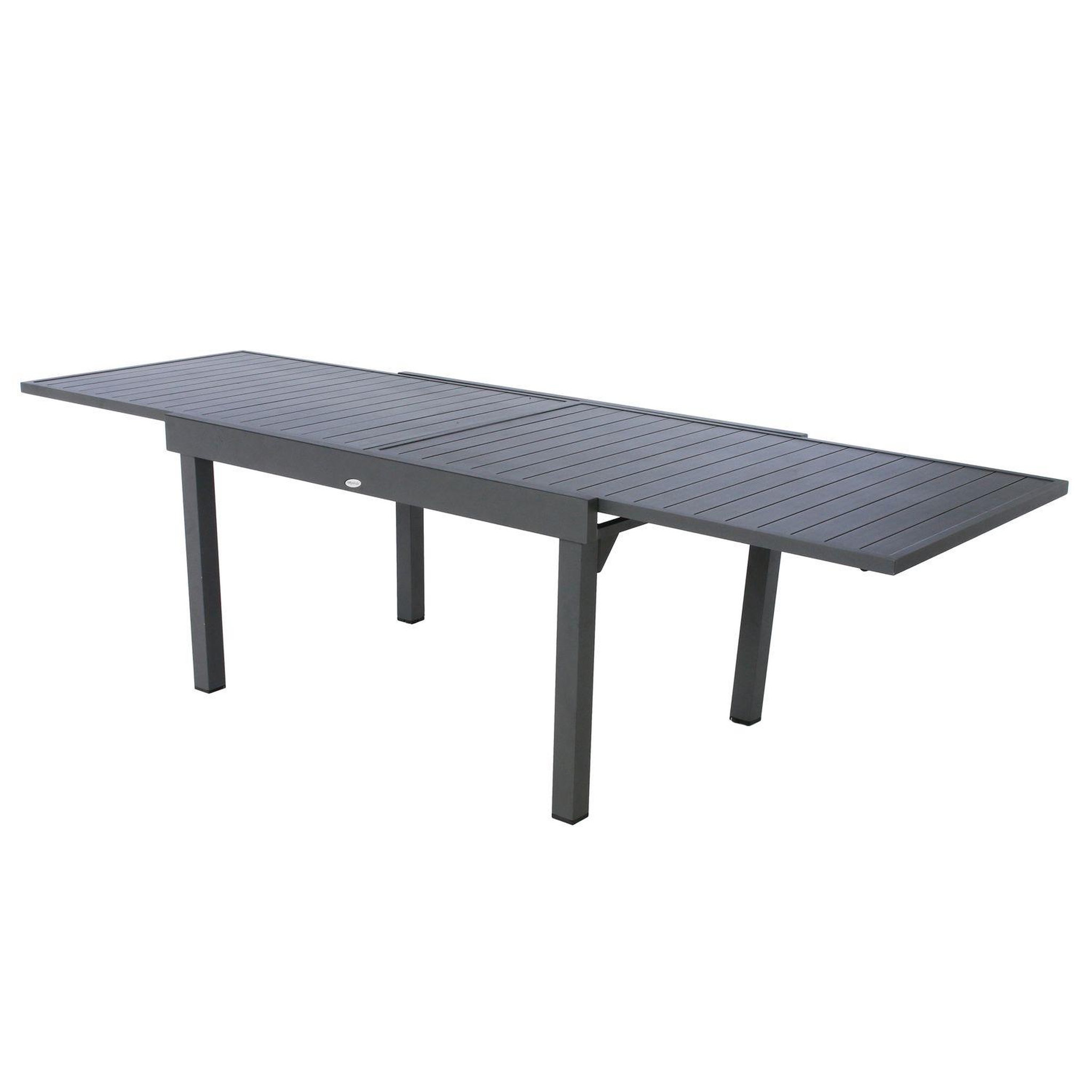 HESPERIDE Table de jardin extensible 10 Personnes Piazza. Coloris disponibles : Noir