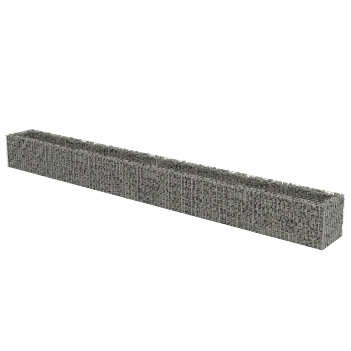 VIDAXL Lit sureleve a gabion Acier galvanise 540x50x50 cm