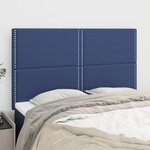 VIDAXL Tetes de lit 4 pcs Bleu 72x5x78/88 cm Tissu
