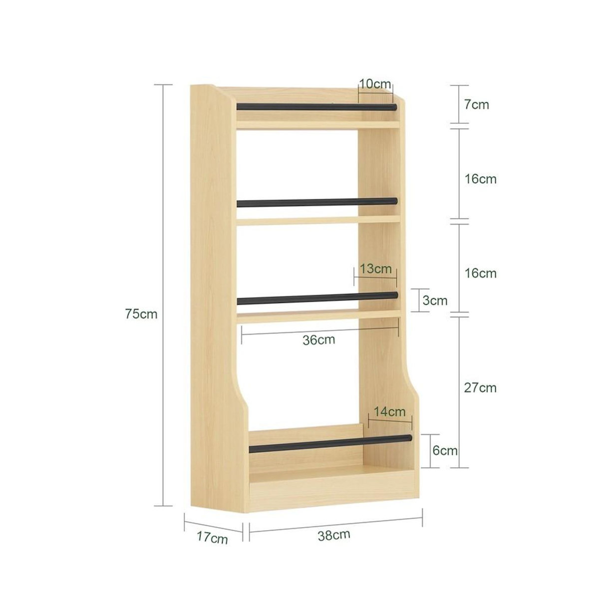 SOBUY SoBuy - Étagère Murale à 3 étagères - Nordique - KCR12