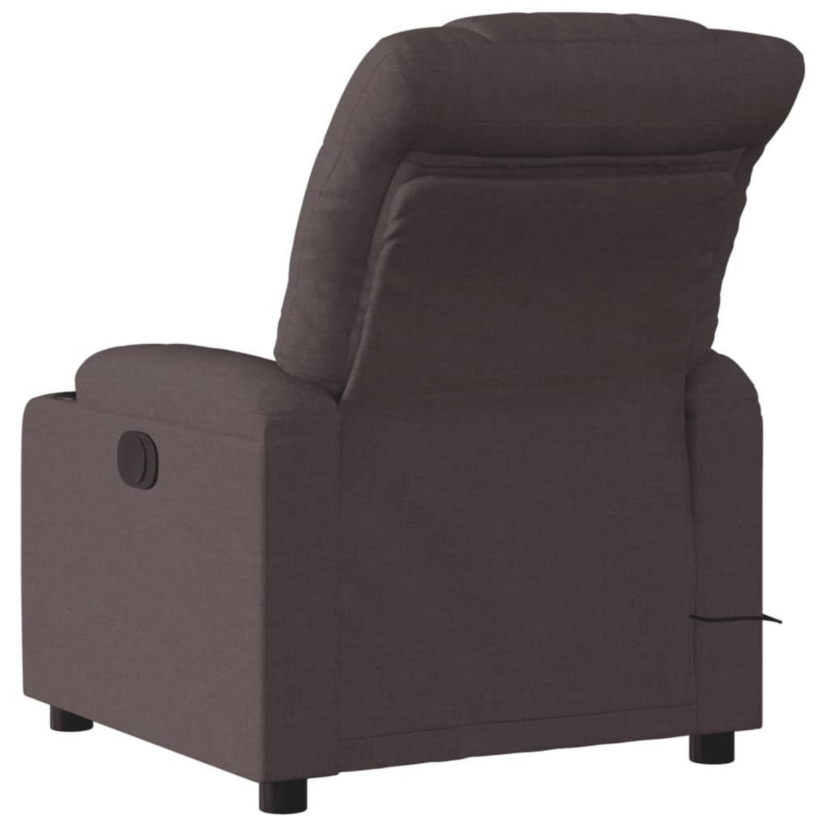 VIDAXL Fauteuil de massage inclinable electrique Marron fonce Tissu