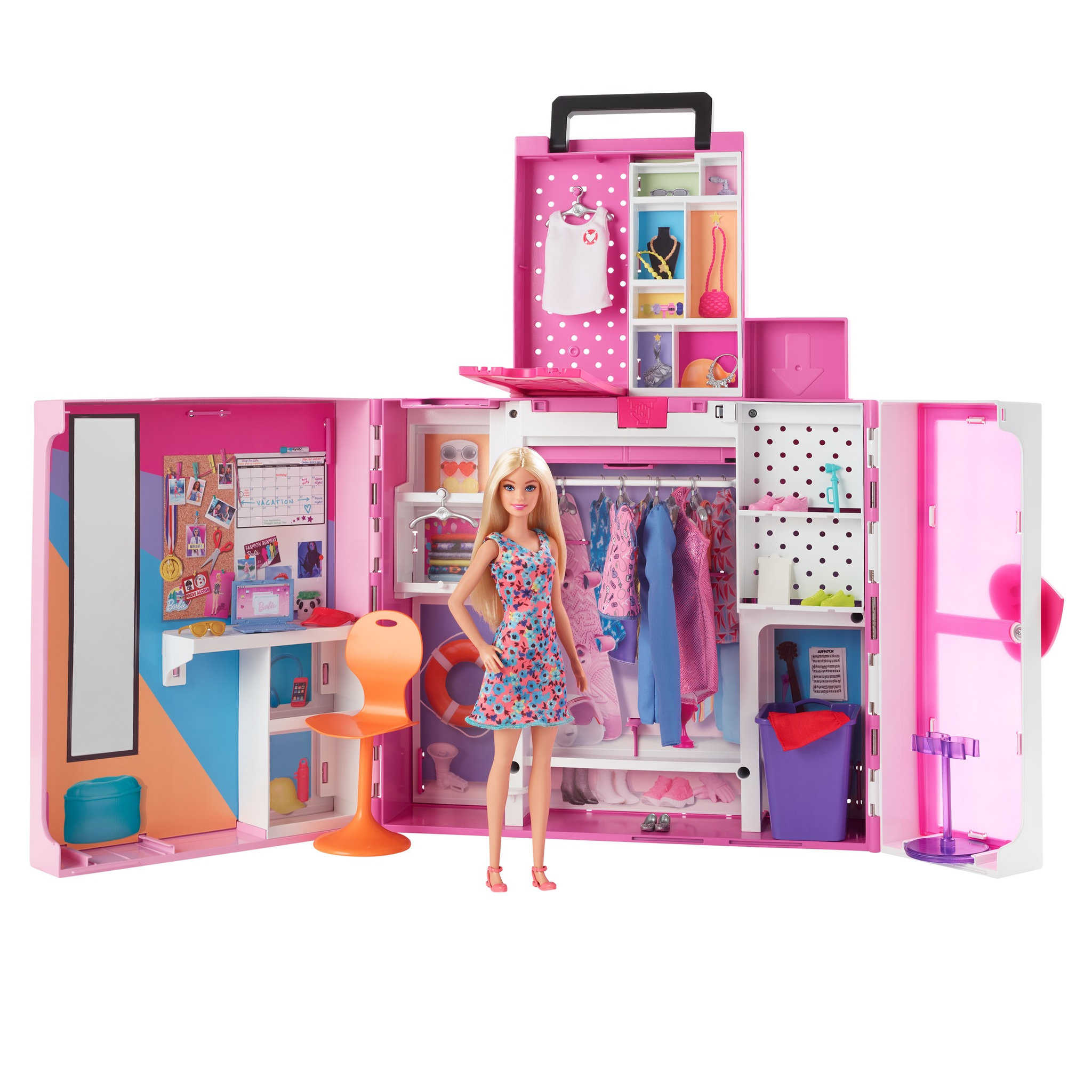 BARBIE Poupée Barbie et son méga dressing 