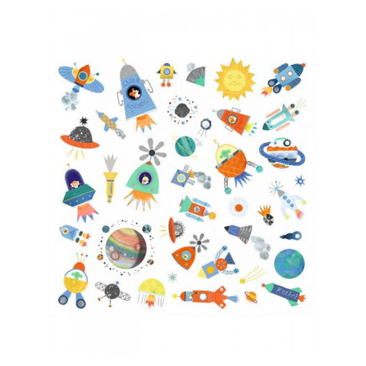 Djeco Pochette de 160 Stickers Interstellaire