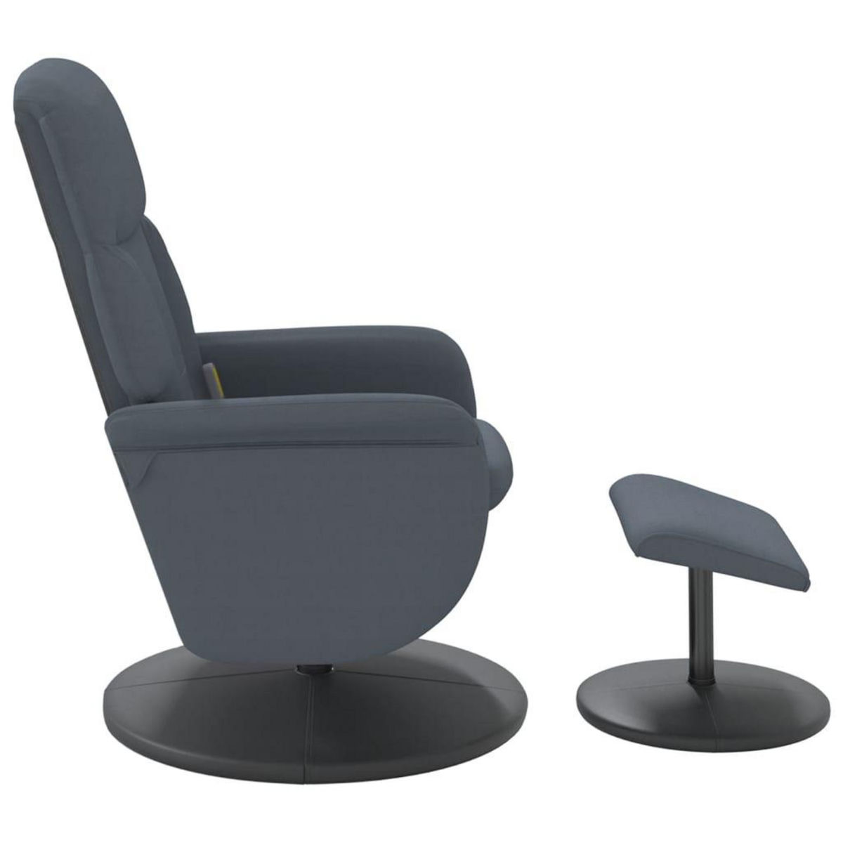 VIDAXL Fauteuil de massage inclinable repose-pied gris fonce velours