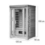 Voir la diapositive 4 : CONCEPT USINE Cabine de sauna luxe infrarouge 2 places NARVIK