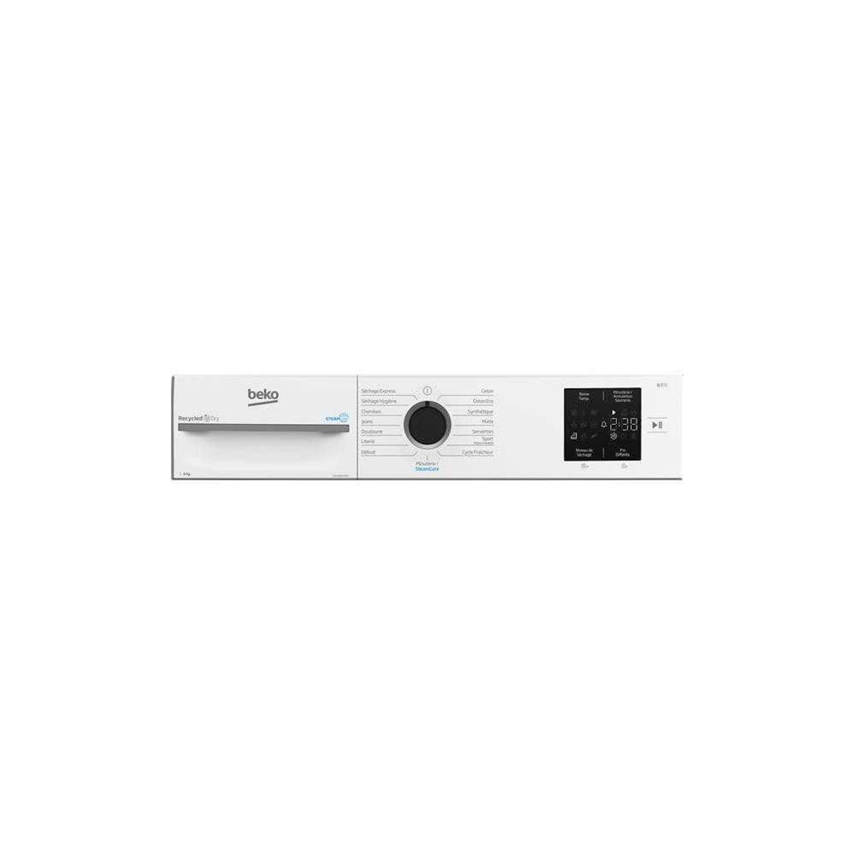 Beko Sèche-linge pompe à chaleur 60cm 8kg blanc - D3H18D93W