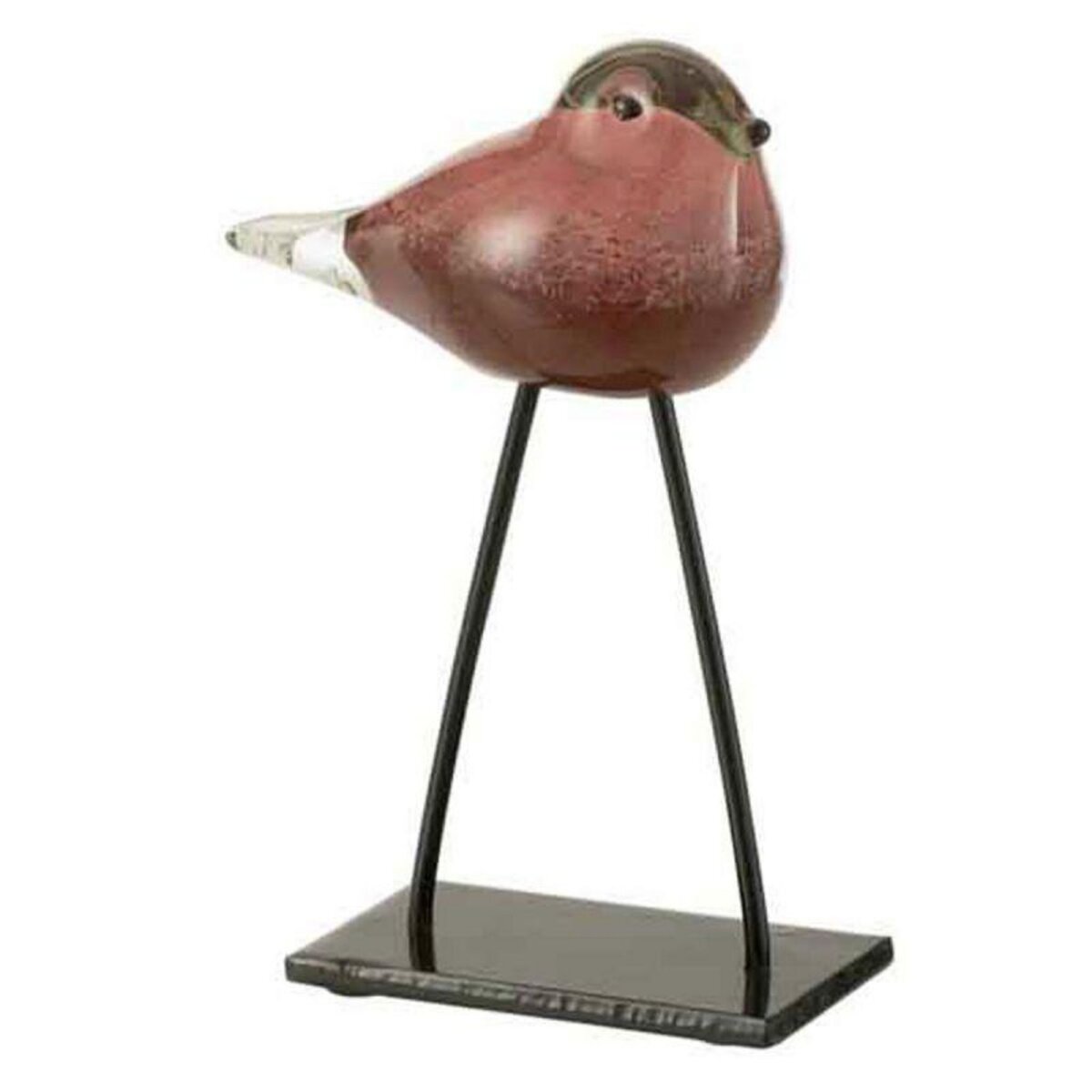 Paris Prix Statuette sur Pied  Oiseau  22cm Rose & Brun