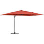 Voir la diapositive 3 : Habitat et Jardin Parasol jardin déporté Alu  Sun 4  - Rectangle- 3 x 4 m - Rouge + Housse de protection
