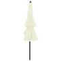 Voir la diapositive 4 : VIDAXL Parasol de jardin a 3 niveaux avec mat en aluminium sable 3 m