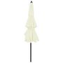 Voir la diapositive 4 : VIDAXL Parasol de jardin a 3 niveaux avec mat en aluminium sable 3 m