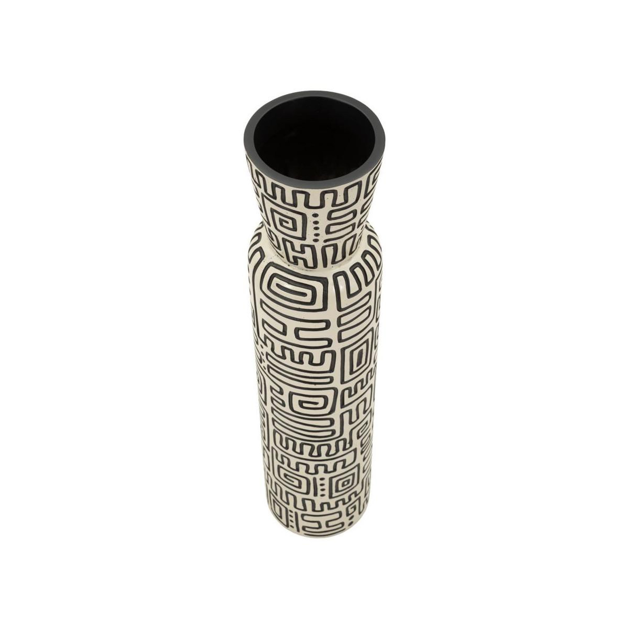 Voir la diapositive 2 : Paris Prix Vase design  nairobi  65cm blanc & noir