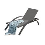 DCB GARDEN Chaise longue de jardin - Noir - BARCELONA