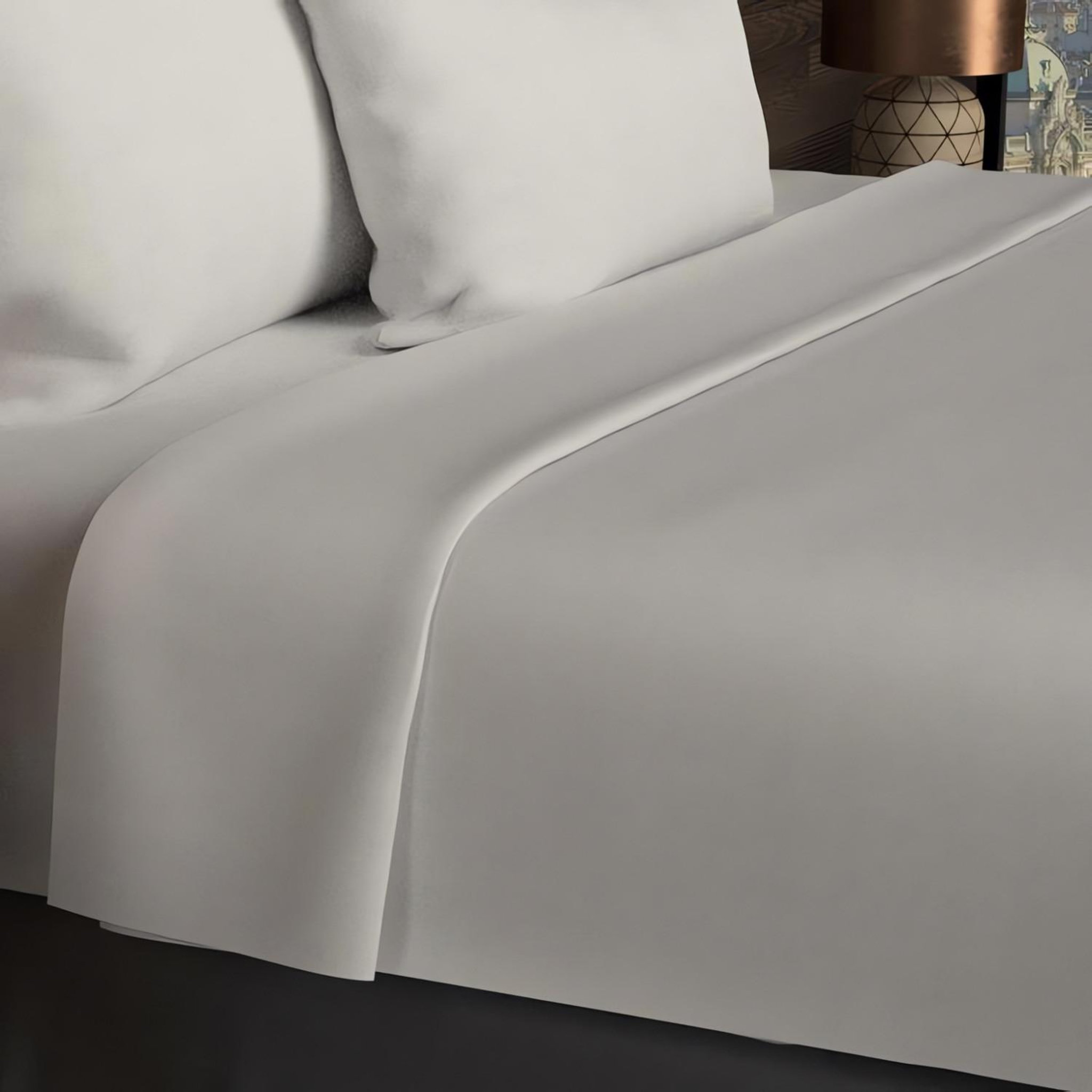 Voir la diapositive 1 : SOLEIL D'OCRE Drap plat en coton 57 fils UNI, par Soleil d'ocre