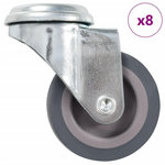 VIDAXL 8 pcs Roulettes pivotantes a trou de boulon 50 mm
