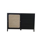 CONCEPT USINE Buffet en bois noir et cannage BALI